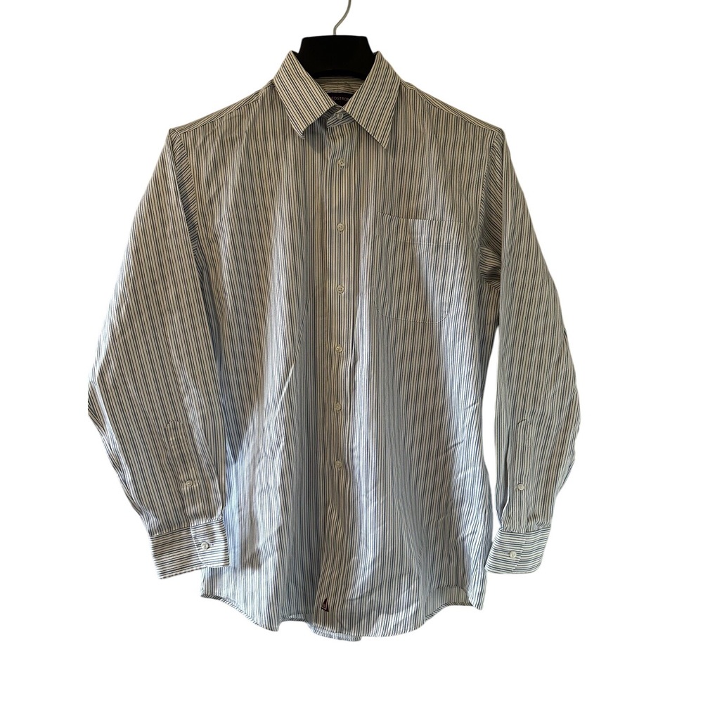Nordstrom Striped Dress Shirt Tailored Fit Button Down Long Sleeve 16-34
